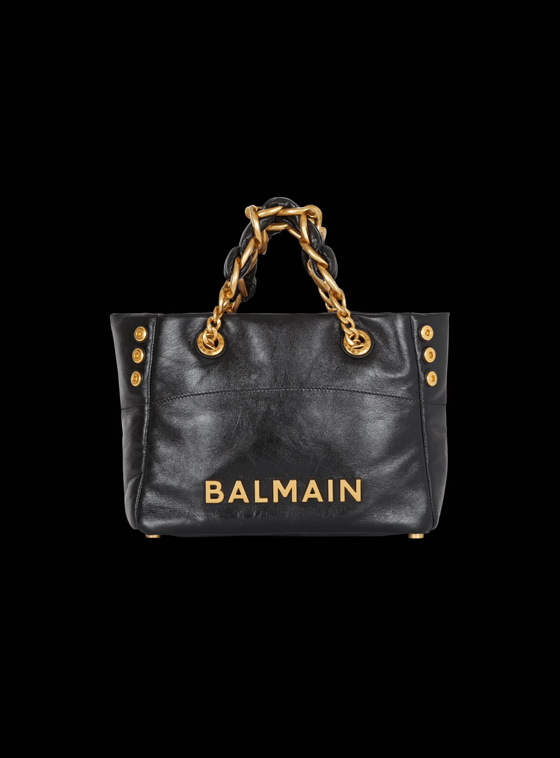 1945 Soft Crinkled Leather Tote Bag-Balmain Fashion