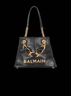 1945 Soft Crinkled Leather Tote Bag-Balmain Fashion