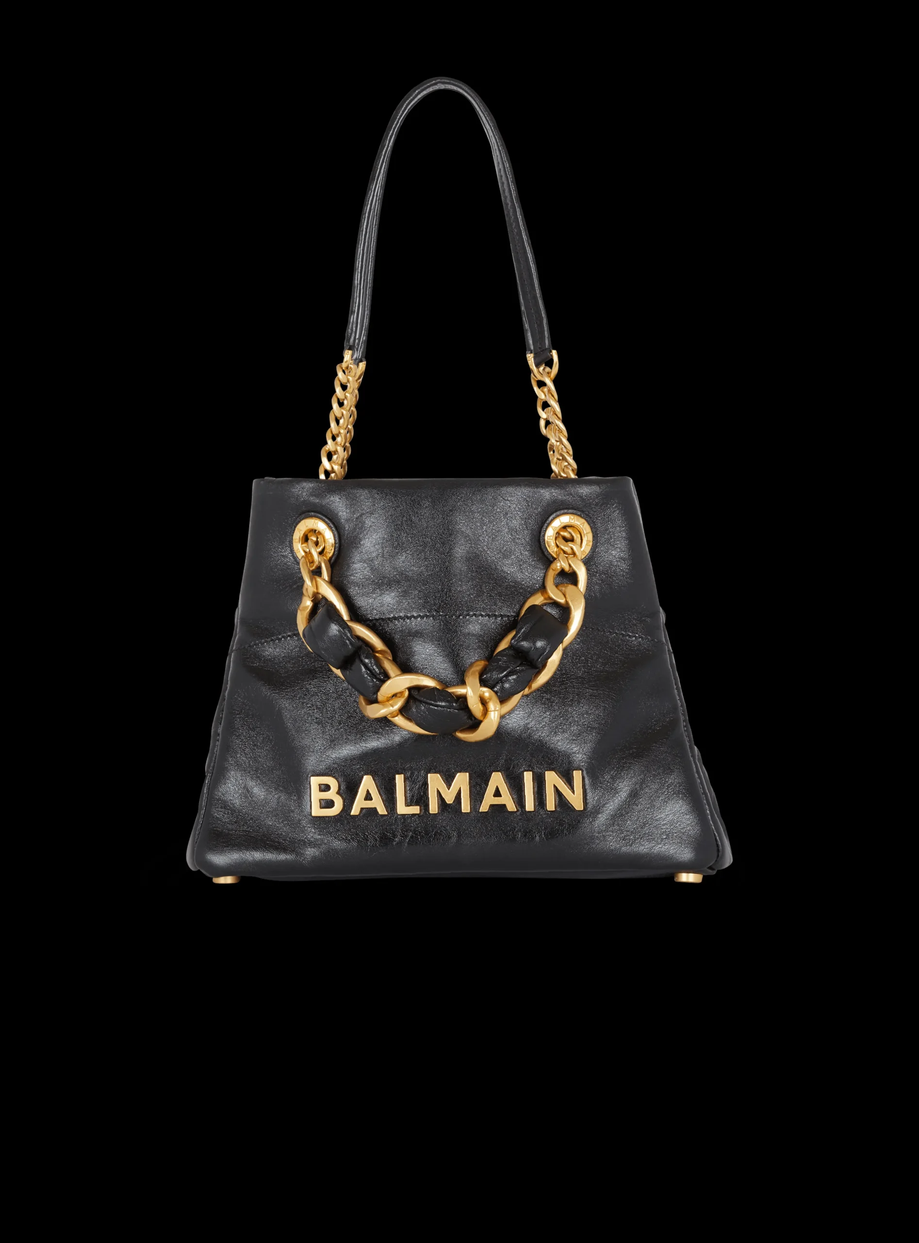 1945 Soft Crinkled Leather Tote Bag-Balmain Fashion