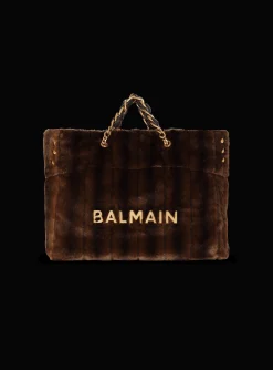 1945 Soft Faux Fur Tote Bag-Balmain Shop