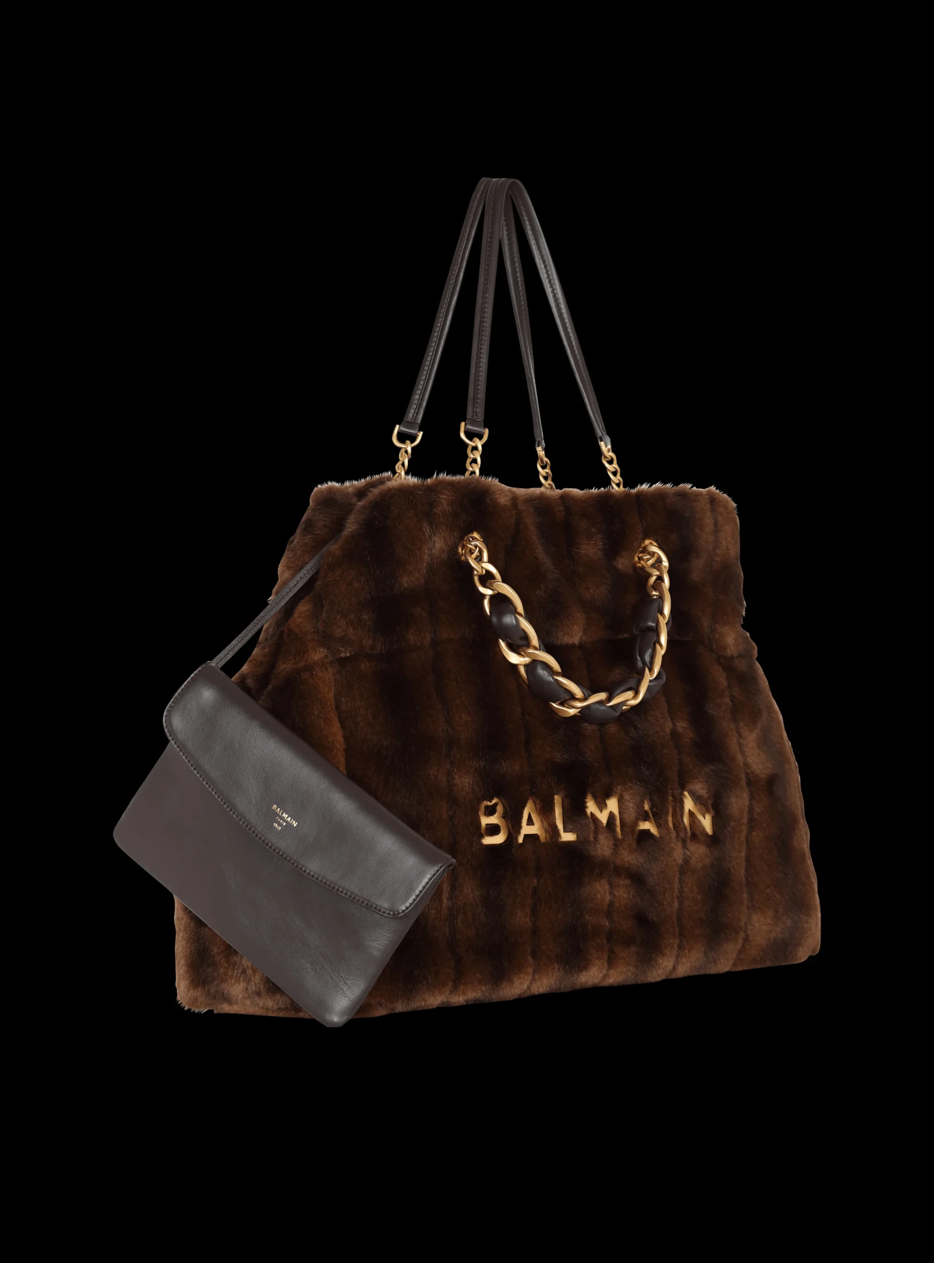 1945 Soft Faux Fur Tote Bag-Balmain Shop