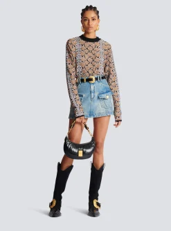 1945 Soft Hobo Bag In Crinkled Leather-Balmain Cheap