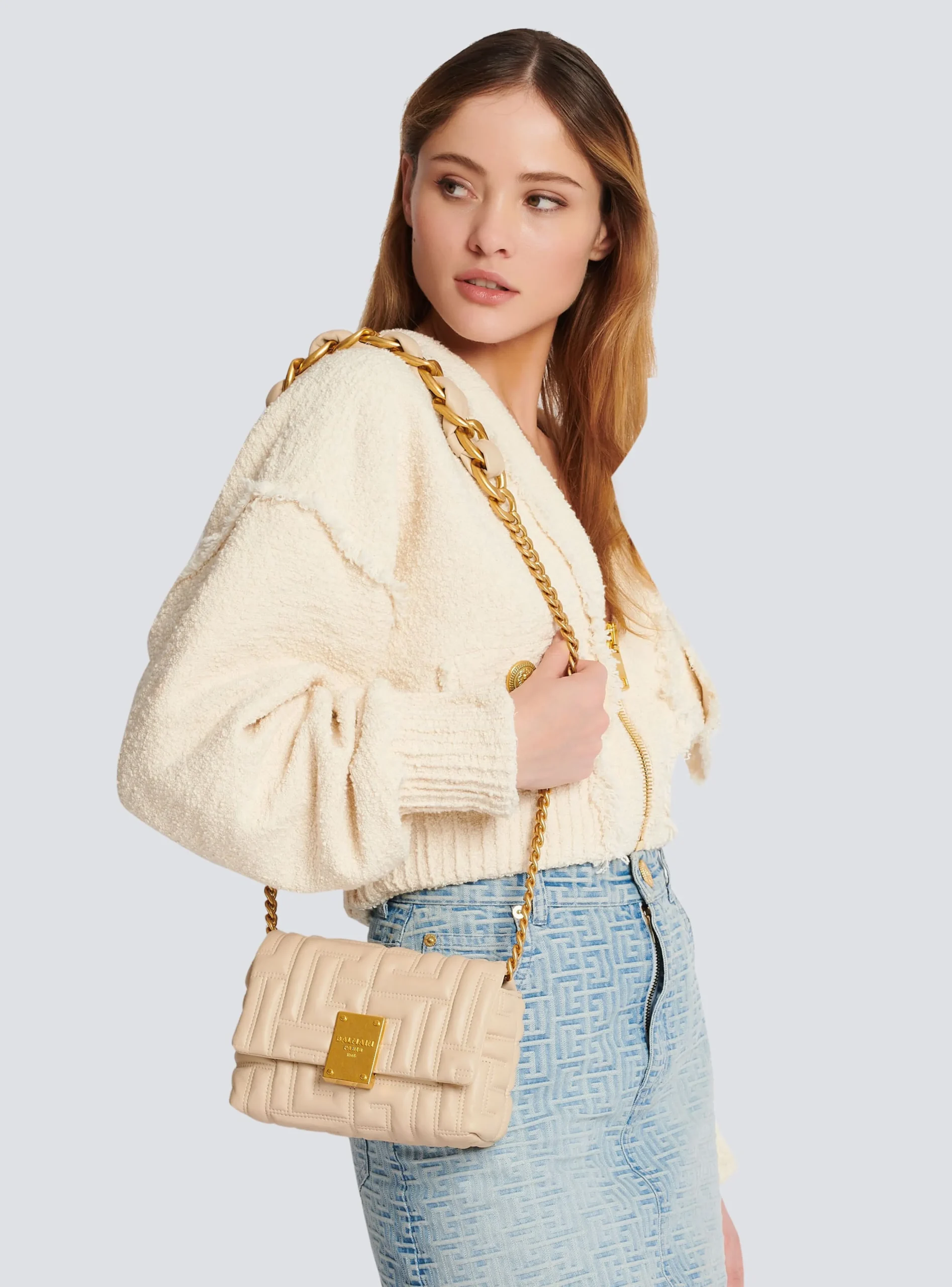 1945 Soft Mini Bag In Quilted Leather-Balmain Outlet