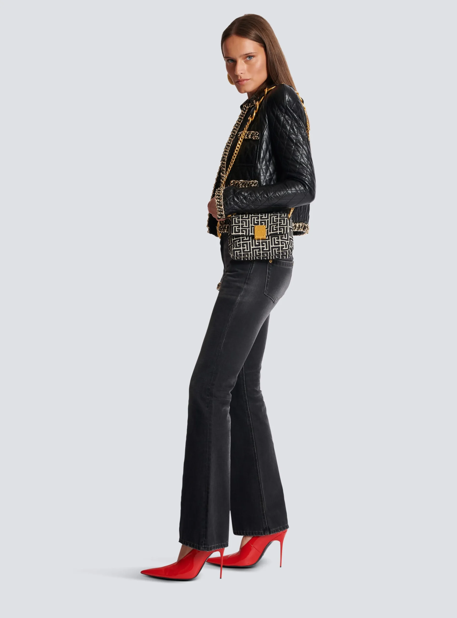 1945 Soft Mini Bag With Jacquard Monogram-Balmain Shop
