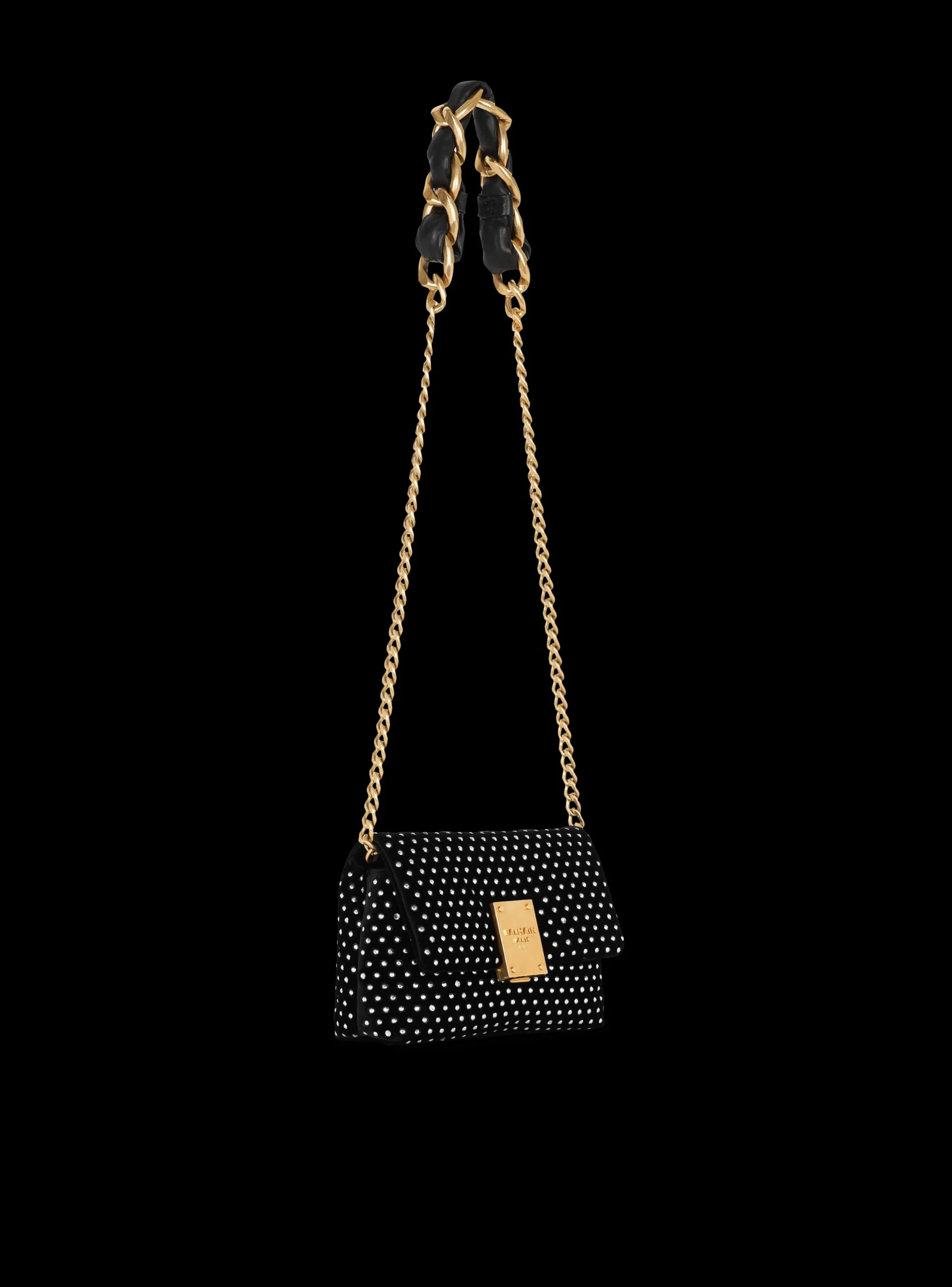 1945 Soft Mini Velvet And Crystal Bag-Balmain Cheap