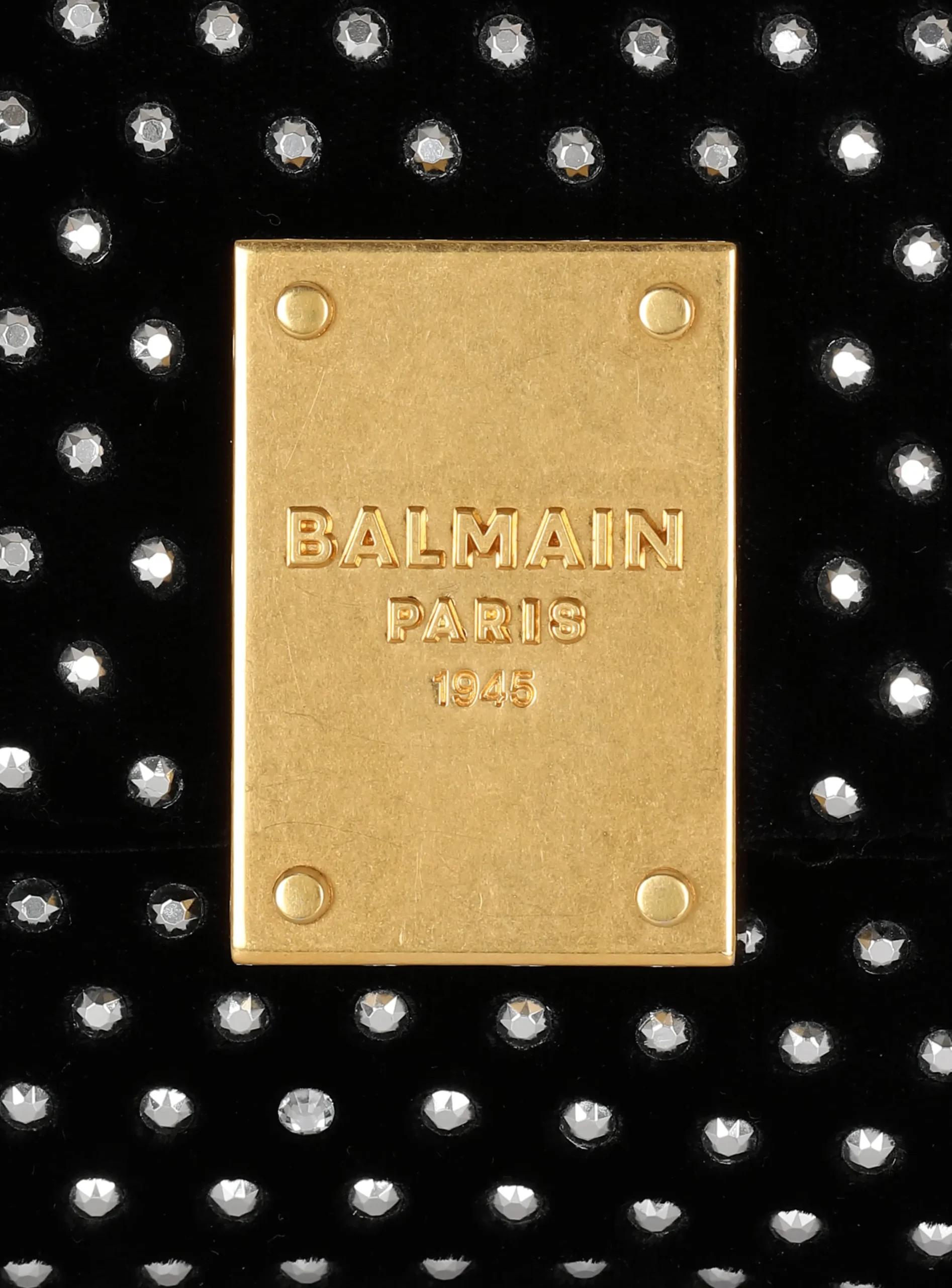 1945 Soft Mini Velvet And Crystal Bag-Balmain Cheap