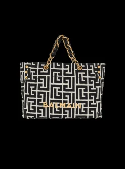 1945 Soft Monogrammed Jacquard Tote Bag-Balmain Shop