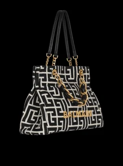 1945 Soft Monogrammed Jacquard Tote Bag-Balmain Shop