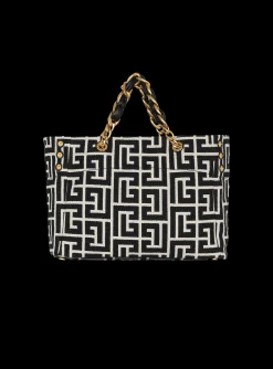 1945 Soft Monogrammed Jacquard Tote Bag-Balmain Shop
