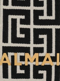 1945 Soft Monogrammed Jacquard Tote Bag-Balmain Shop