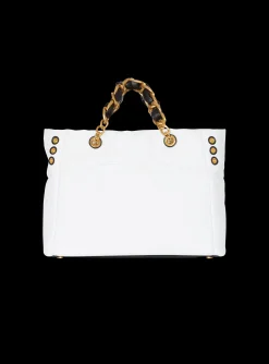 1945 Soft Tote Bag In Embossed Calfskin With A Grid Motif-Balmain Best Sale