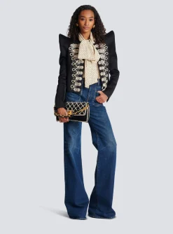 1945 Soft Velvet And Pearl Clutch-Balmain Online