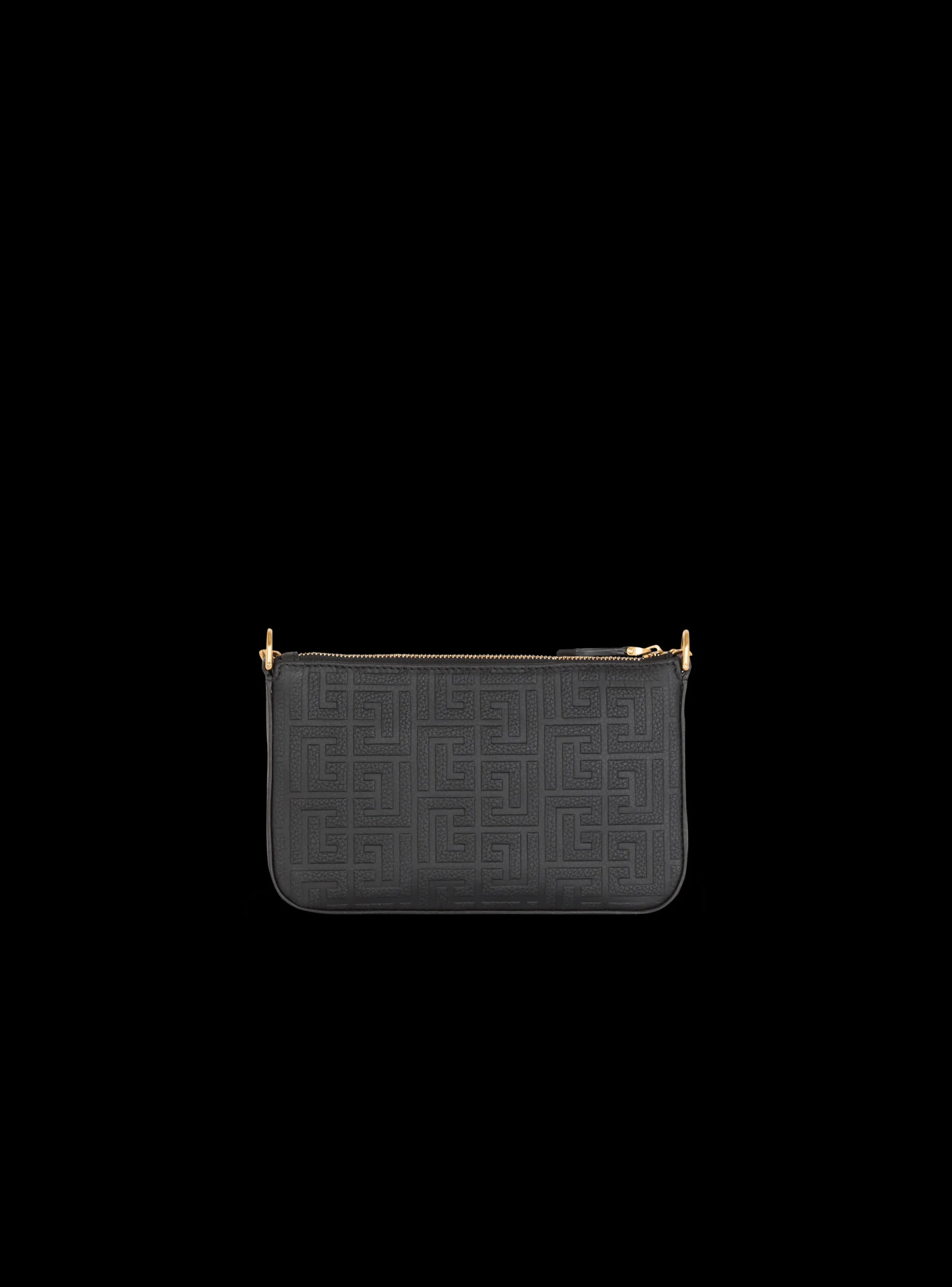1945 Soft Zipped Mini Bag In Embossed Grained Calfskin With A PB Labyrinth Monogram-Balmain Cheap