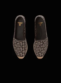 Alex Espadrilles With Jacquard Monogram-Balmain Cheap