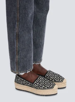 Alex Espadrilles With Jacquard Monogram-Balmain Cheap