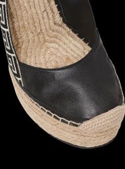 Alex Monogram Jacquard And Leather Espadrilles-Balmain Discount