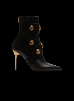 Alma Leather Ankle Boots-Balmain Discount