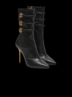 Alma Leather Ankle Boots-Balmain Store