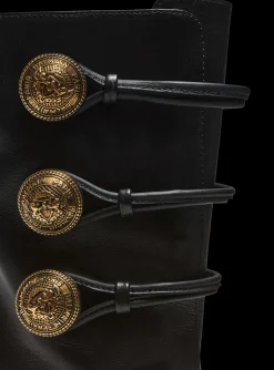 Alma Leather Ankle Boots-Balmain Store