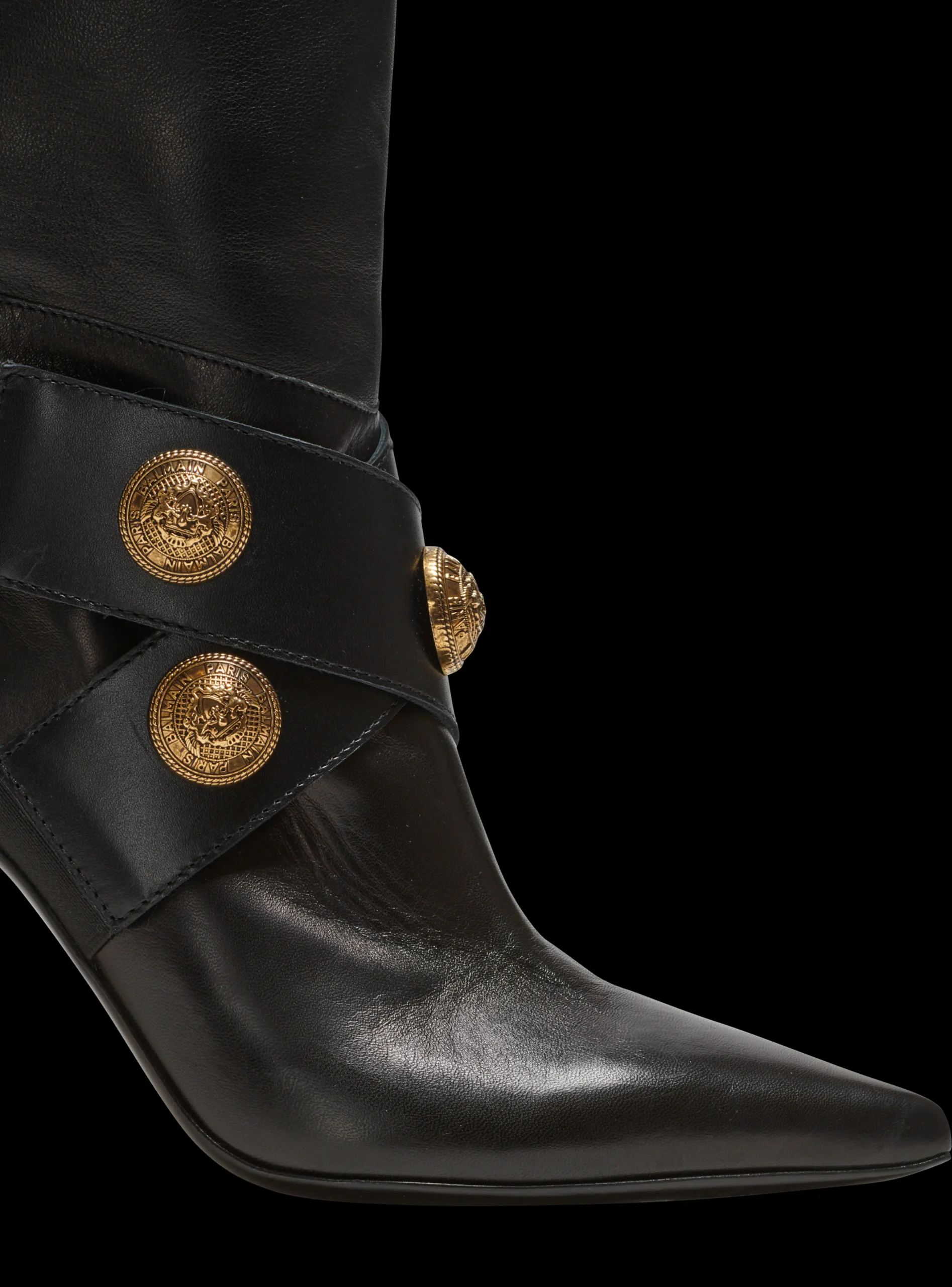 Alma Leather Boots-Balmain Fashion