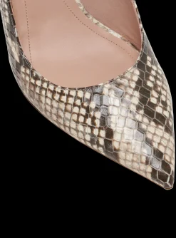 Alma Snakeskin-effect Leather Slingbacks-Balmain Outlet