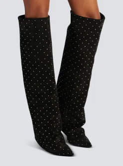 Ariel Suede And Crystal Boots-Balmain Shop
