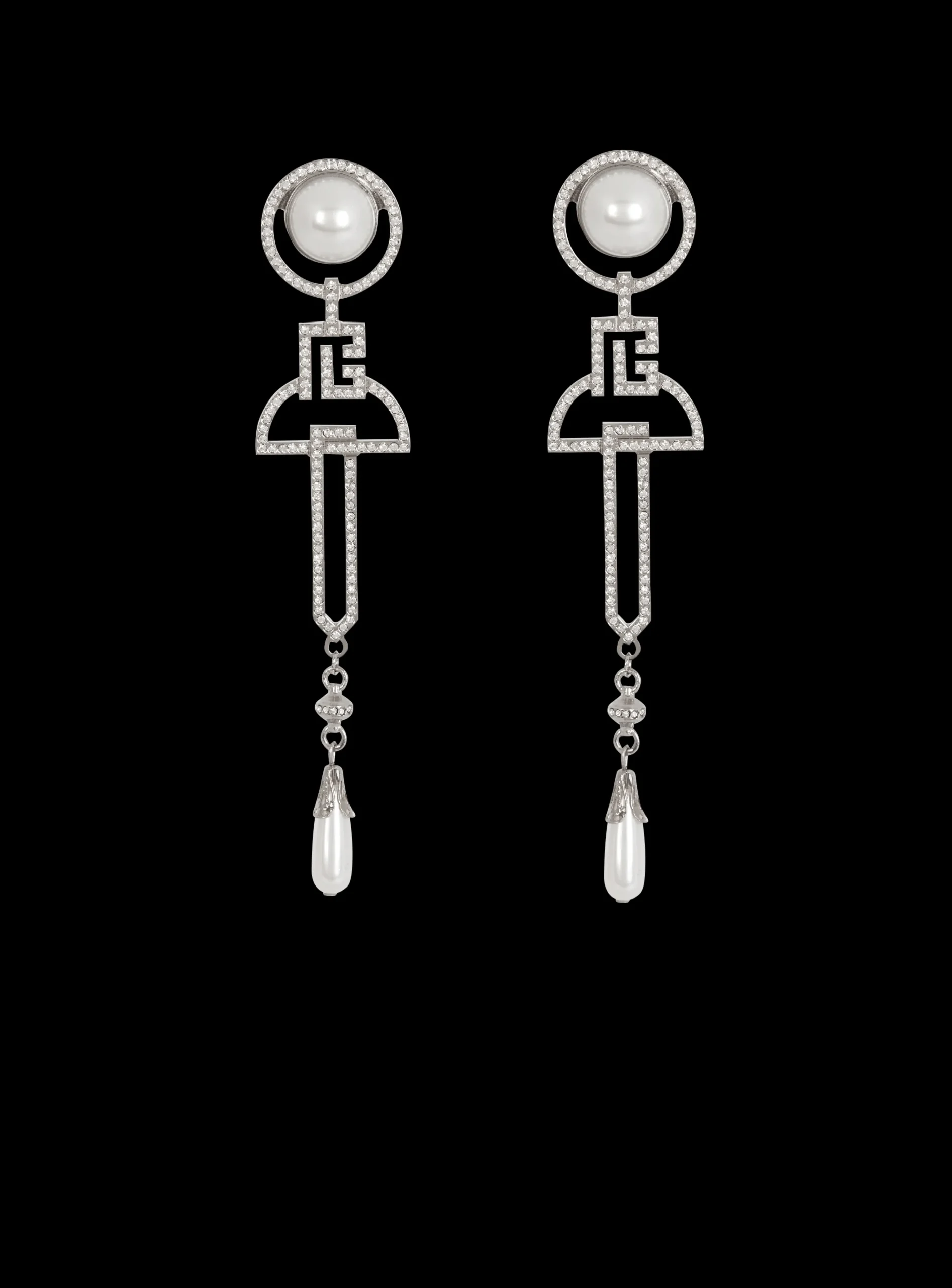 Art Deco Pendant Earrings-Balmain Clearance