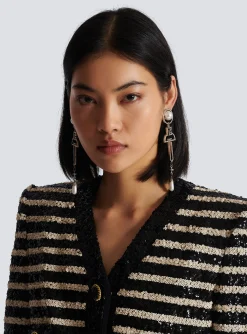 Art Deco Pendant Earrings-Balmain Clearance