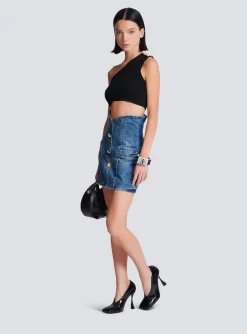 Asymmetric Knit Top With Buttons-Balmain Best