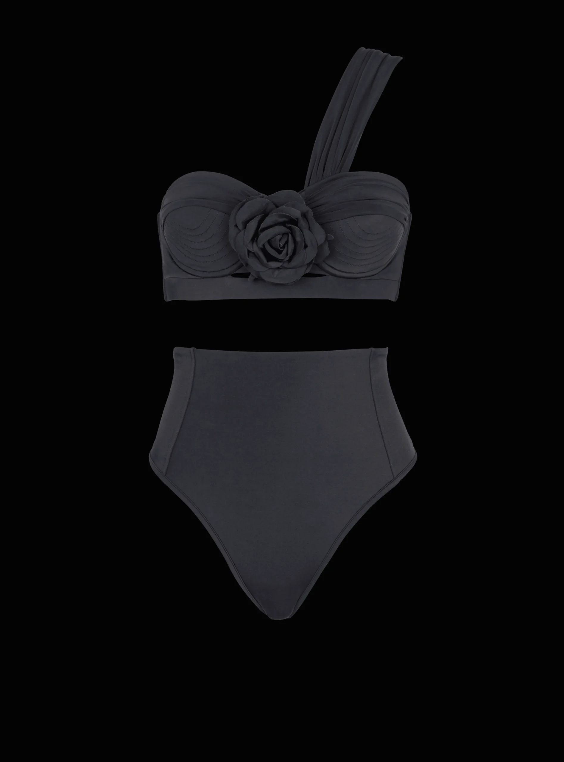 Asymmetric Two-piece Swimming Costume-Balmain Best