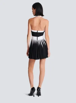 Backless Knit Dress With Rose Detail-Balmain Hot