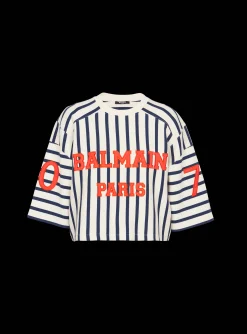 Baseball Cropped T-Shirt-Balmain Online