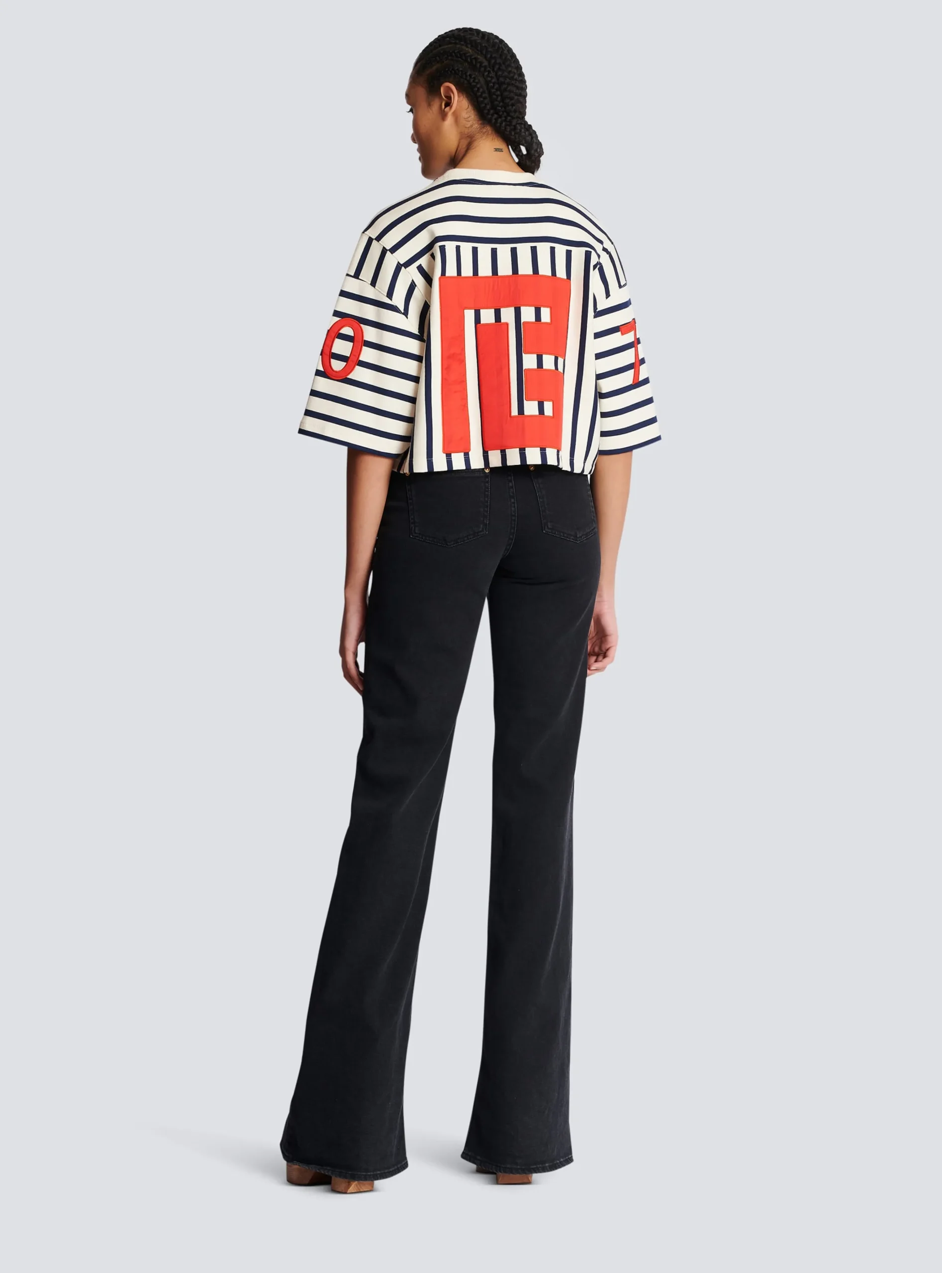 Baseball Cropped T-Shirt-Balmain Online