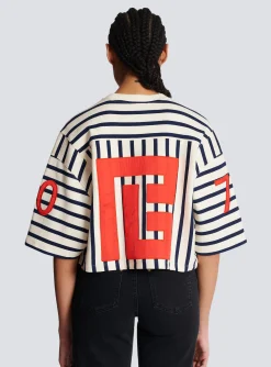 Baseball Cropped T-Shirt-Balmain Online