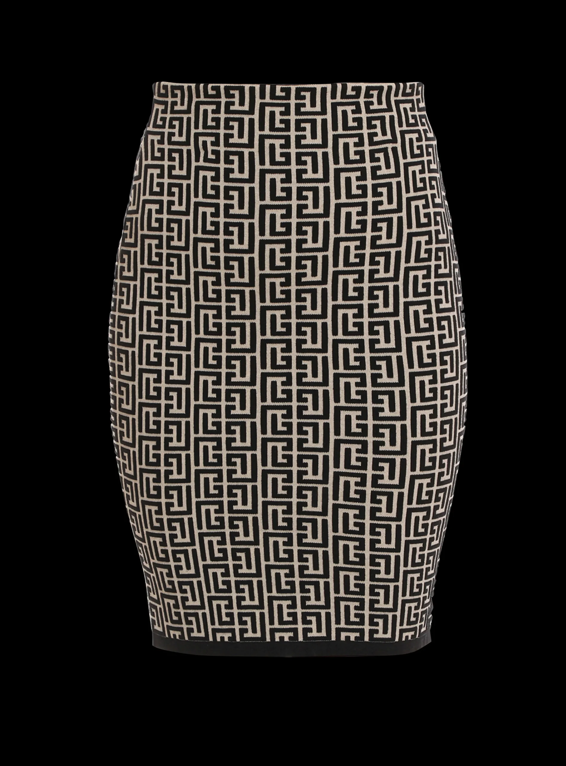 Bicolor Jacquard Knit Skirt-Balmain Cheap