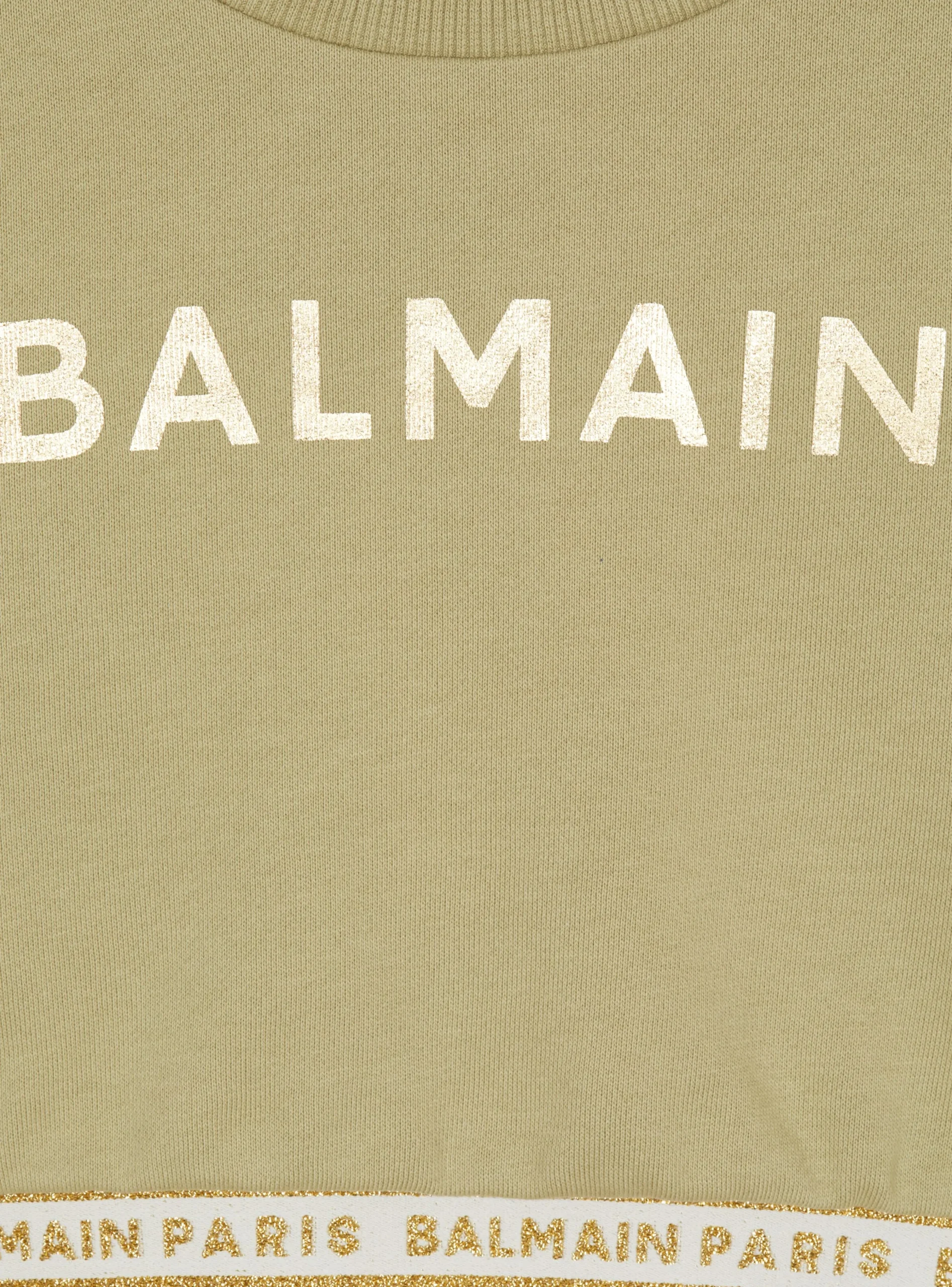 Cropped Sweatshirt With Elastic-Balmain Shop