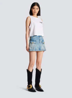 Flocked Tank Top-Balmain Cheap