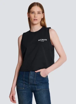 Flocked Tank Top-Balmain Cheap