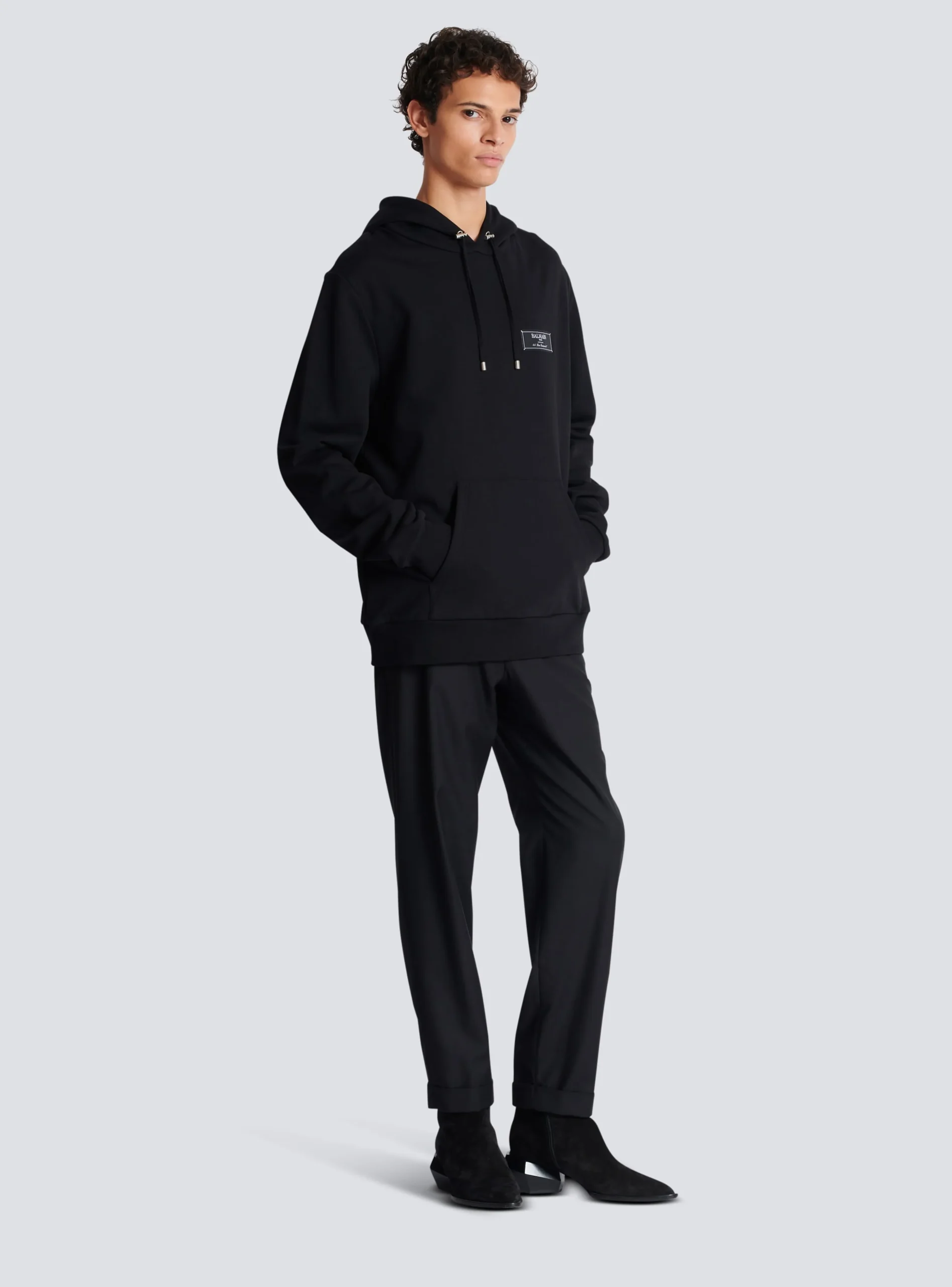 Label Hoodie-Balmain Cheap
