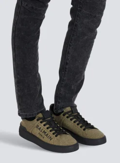 Logo Print Canvas B-Court Sneakers-Balmain New