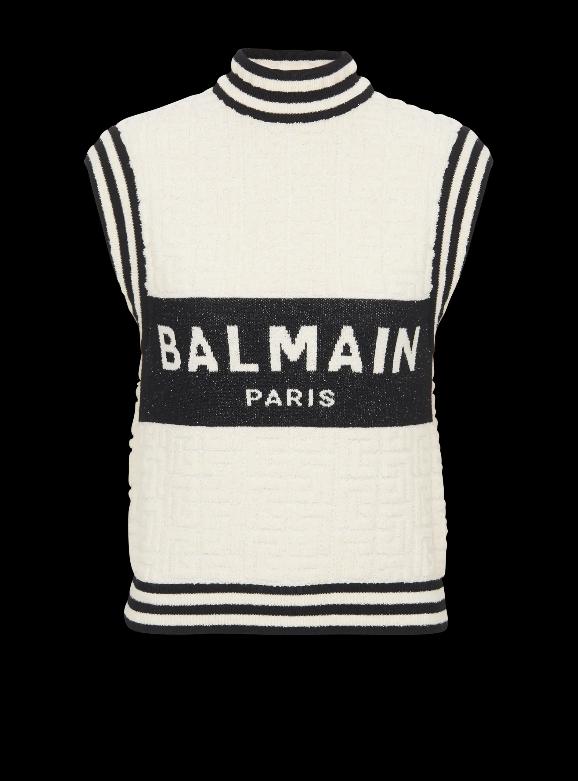 Monogrammed Bouclette Knit Top-Balmain Outlet