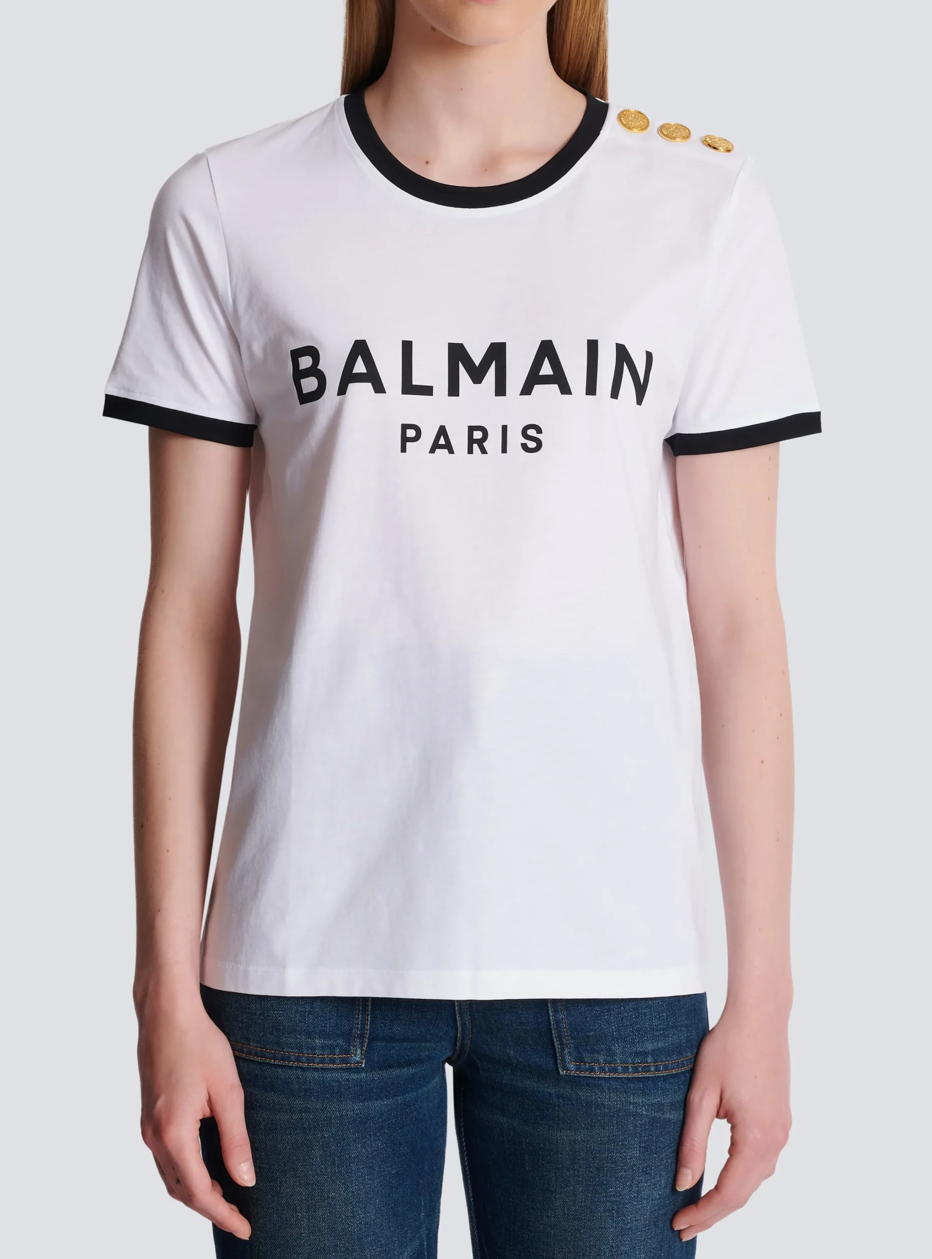 Paris 3-button T-shirt-Balmain Clearance