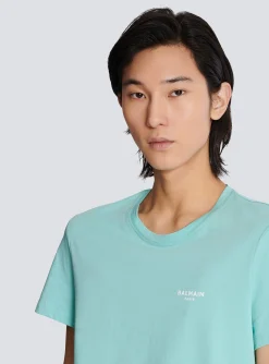 Paris Flocked Short-sleeved T-shirt-Balmain Fashion