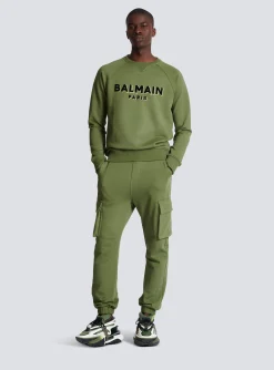 Paris Flocked Sweatshirt-Balmain Cheap