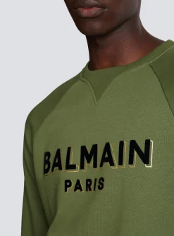Paris Flocked Sweatshirt-Balmain Cheap