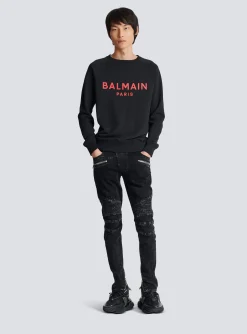 Paris Printed Sweatshirt-Balmain Sale