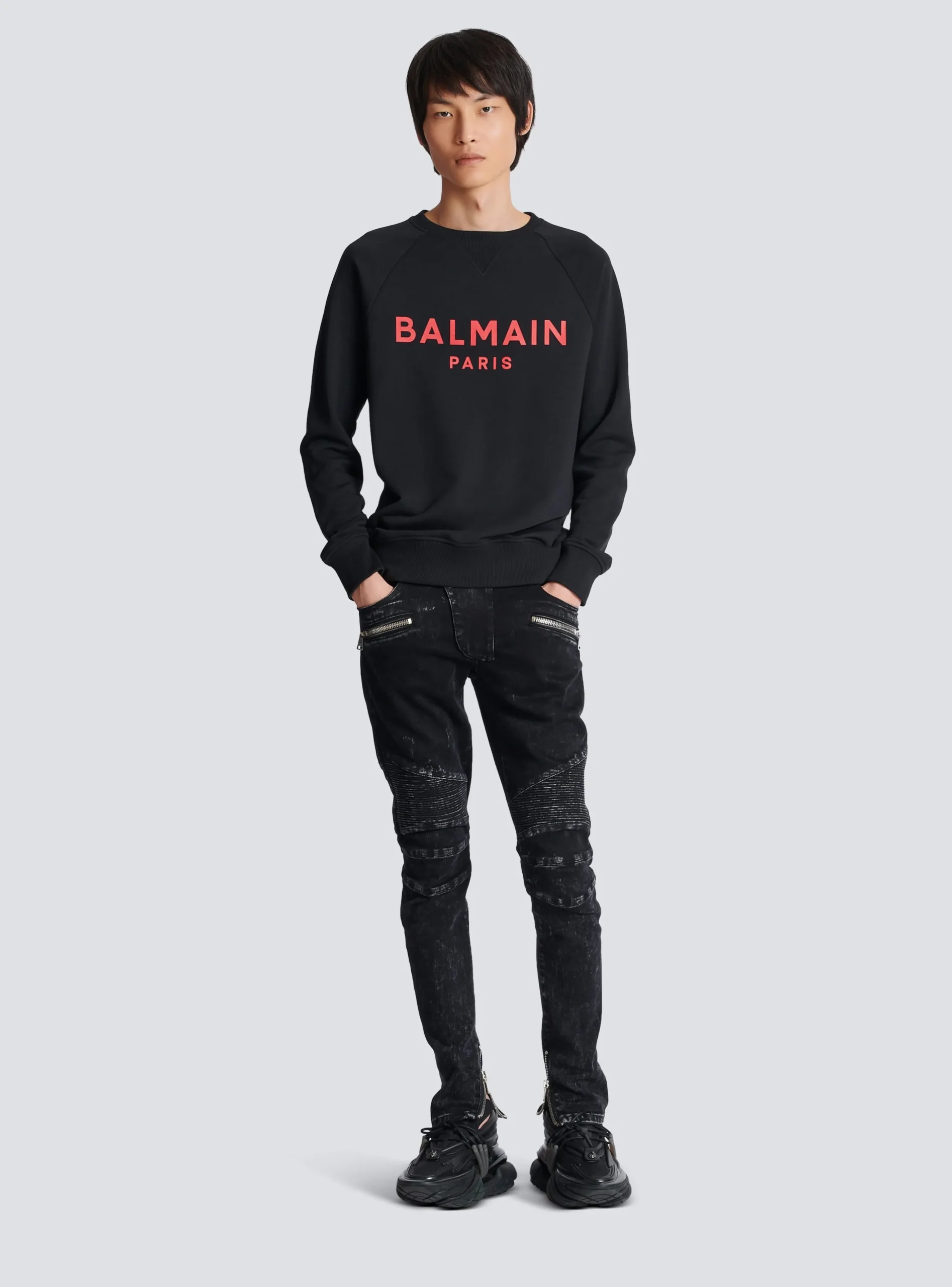Paris Printed Sweatshirt-Balmain Sale