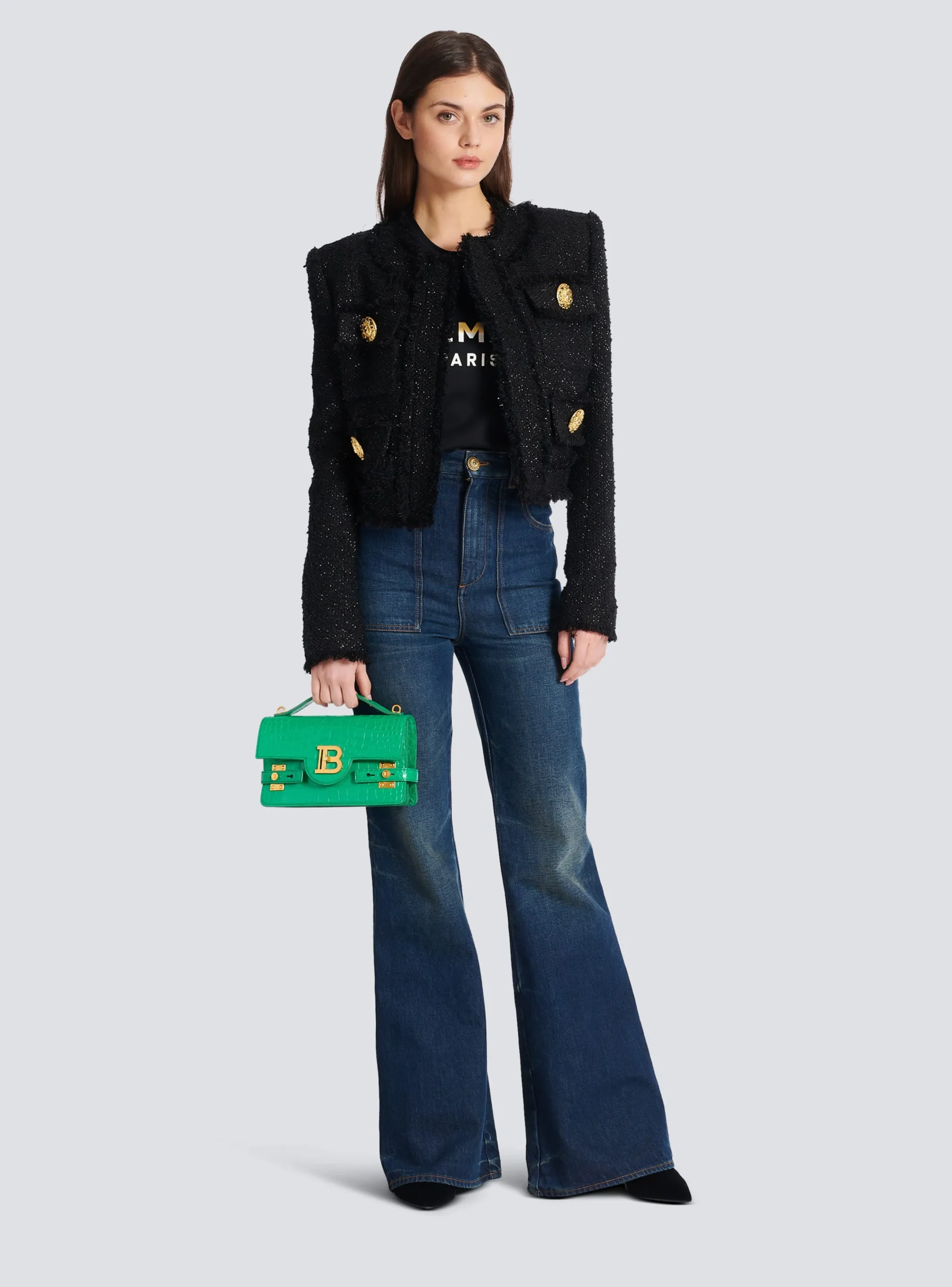 Paris T-shirt With Buttons-Balmain Flash Sale