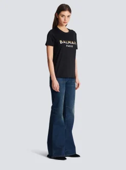 Paris T-shirt With Buttons-Balmain Flash Sale