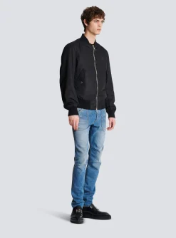 PB Nylon Bomber Jacket-Balmain Shop